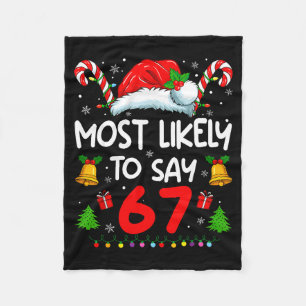 Couverture Polaire Plus susceptible de dire 67 Meme Six Sept Santa No