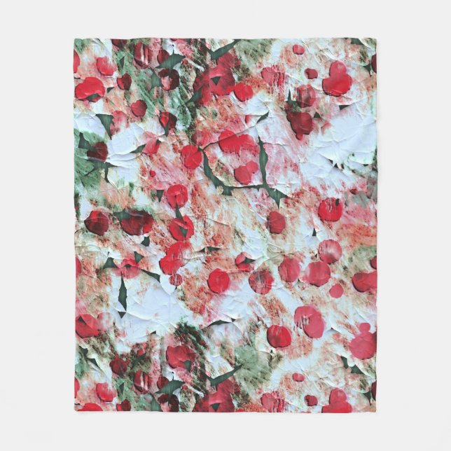 Couverture Polaire Pneus Roses Red Dirty Pointe Grunge Decay (Devant)