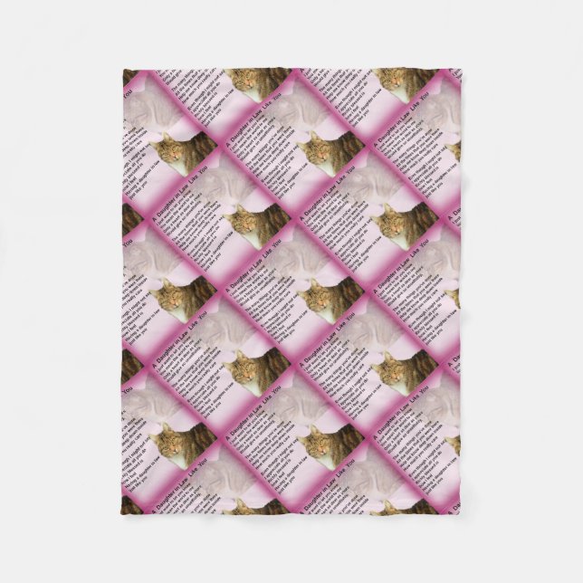 Couverture Polaire Poème de belle-fille de chats (Devant)