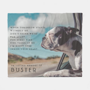 Couverture Polaire Poème photo Pet Memorial