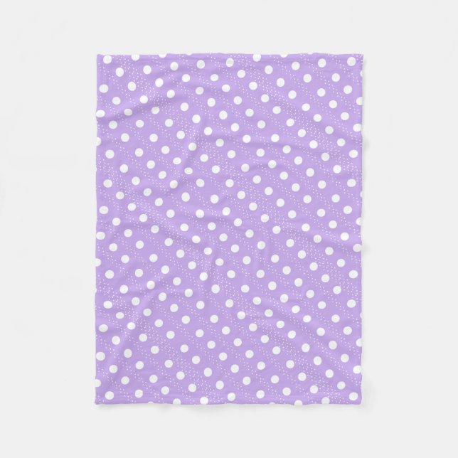 Couverture Polaire Point de polka blanc sur le pourpre (Devant)
