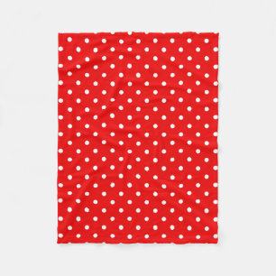 Couverture Polaire Point de polka rouge