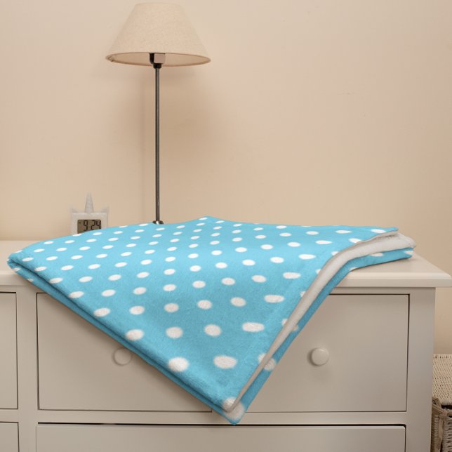 Couverture Polaire Point Polka bleu (Créateur téléchargé)