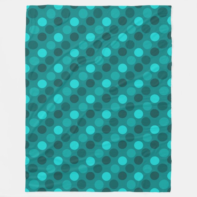 Couverture Polaire Point Polka Turquoise (Devant)