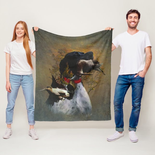 Couverture Polaire Pointeur anglais (En situation)