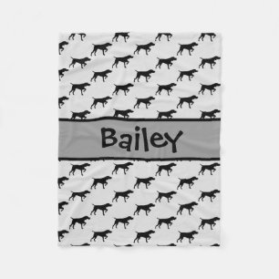 Couverture Polaire Pointeur personnalisé Silhouette de chien