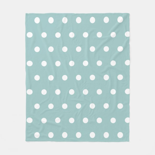 Couverture Polaire Points blancs motif géométrique coquille d'oeuf bl (Devant)