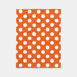 Couverture Polaire Points blancs sur orange
