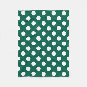 Couverture Polaire Points blancs sur vert sauge