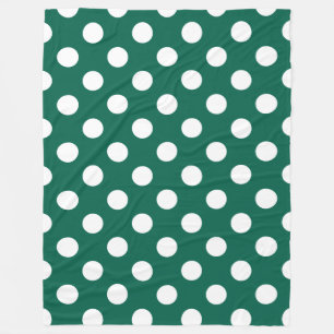 Couverture Polaire Points blancs sur vert sauge