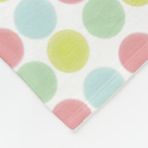 Couverture Polaire Points colorés d'aquarelle Pastel