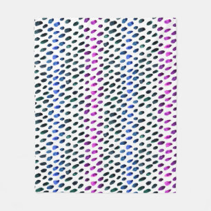 Couverture Polaire Points colorés : motif d'aquarelle style Memphis