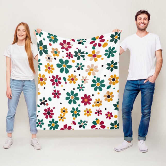 Couverture Polaire Points floraux lunaires (En situation)