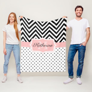 Couverture Polaire Points mignons et Chevron