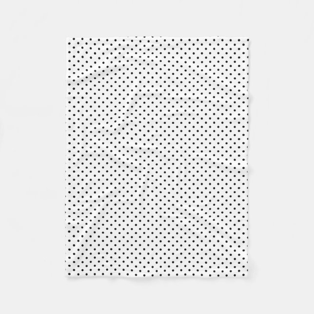 Couverture Polaire Points noirs Point Polka blanc (Devant)