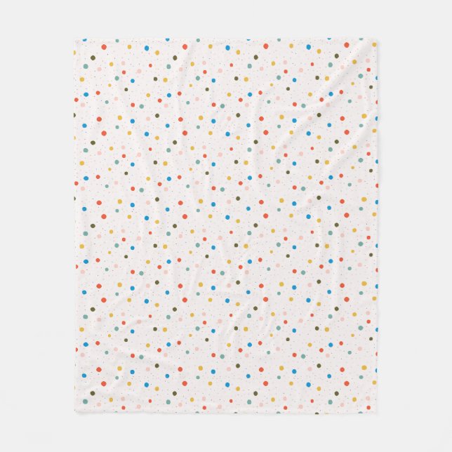 Couverture Polaire Points peints colorés  (Devant)