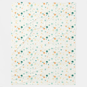 Couverture Polaire POINTS Tangerins Turquoise