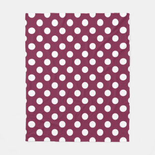 Couverture Polaire Pois blancs en Bourgogne