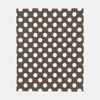 Couverture Polaire Pois blancs sur brun