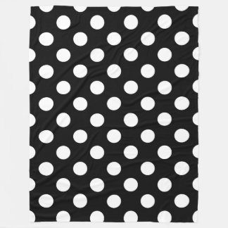 Couverture Polaire Pois blancs sur noir