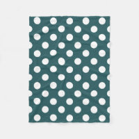 Pois blancs sur turquoise