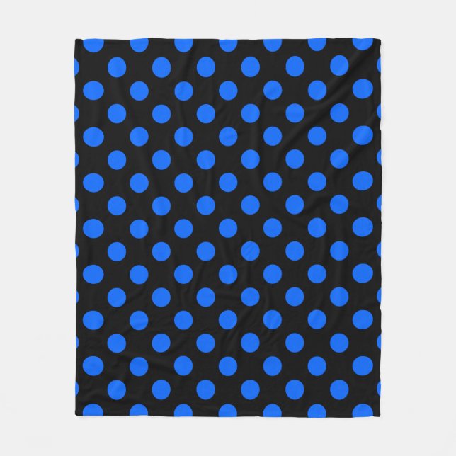 Couverture Polaire Pois bleu et noir (Devant)