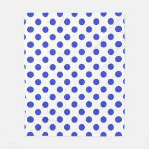 Couverture Polaire Pois bleu royal