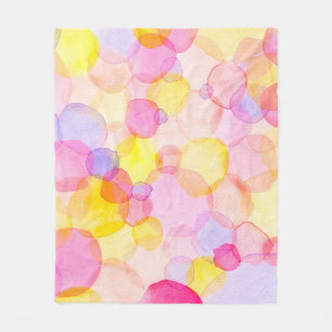 Couverture Polaire Pois couleur aquarelle motif transparent