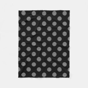 Couverture Polaire Pois gris et noir