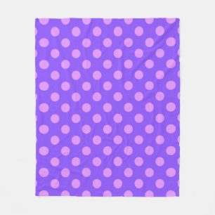 Couverture Polaire Pois Lilac sur periwinkle