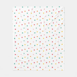 Couverture Polaire Pois multicolores