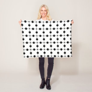 Couverture Polaire Pois noirs, Motif à points Polka, points, pointill