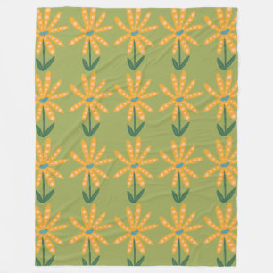 Couverture Polaire Pois orange