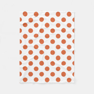 Couverture Polaire Pois orange brûlés
