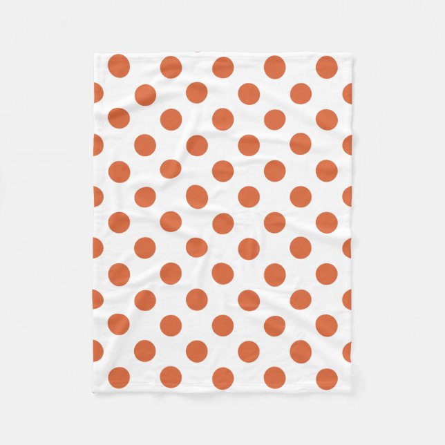 Couverture Polaire Pois orange brûlés (Devant)