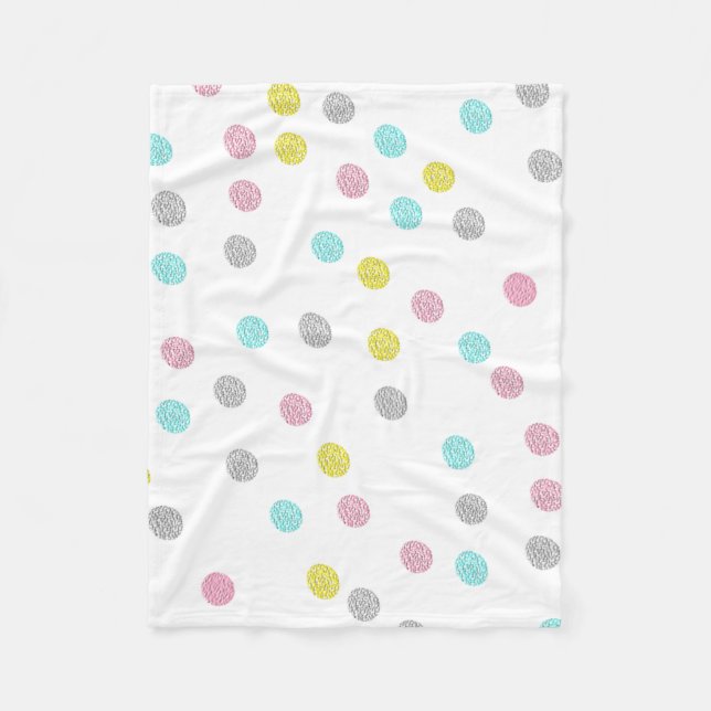 Couverture Polaire Pois pastel (Devant)