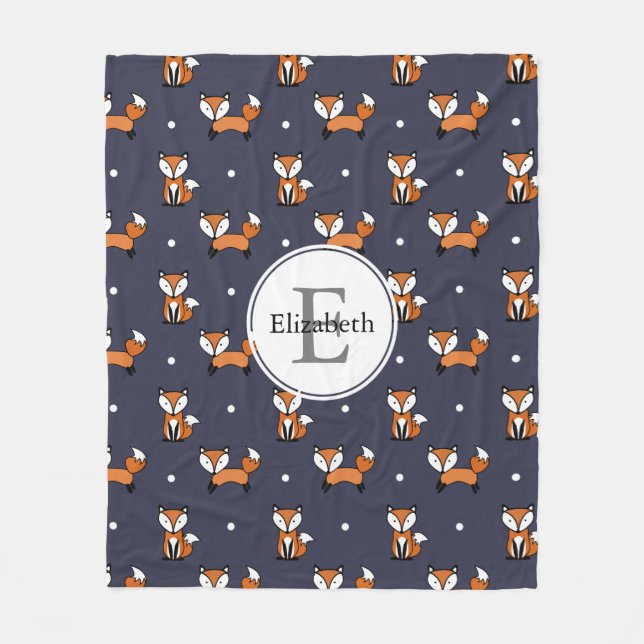 Couverture Polaire Pois personnalisés de la coquille des bois (Devant)