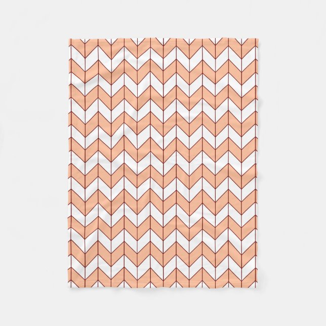 Couverture Polaire Poisson moderne Burgundy Herringbone (Devant)