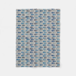 Couverture Polaire Poissons de toile