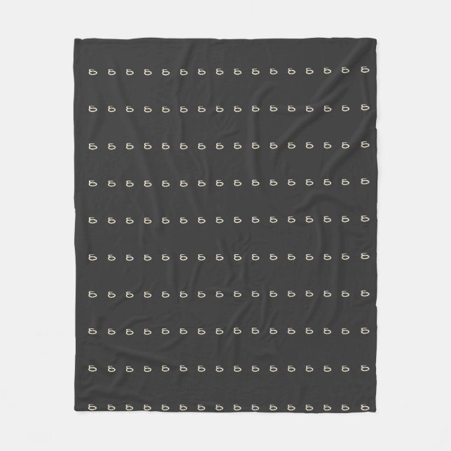 Couverture Polaire Police de la machine à écrire rétro au Monogramme  (Devant)