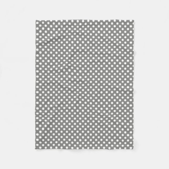 Couverture Polaire Polkadototted Design Battleship Grey (Devant)