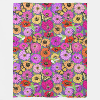 Couverture Polaire pollinisateurs et zinnias