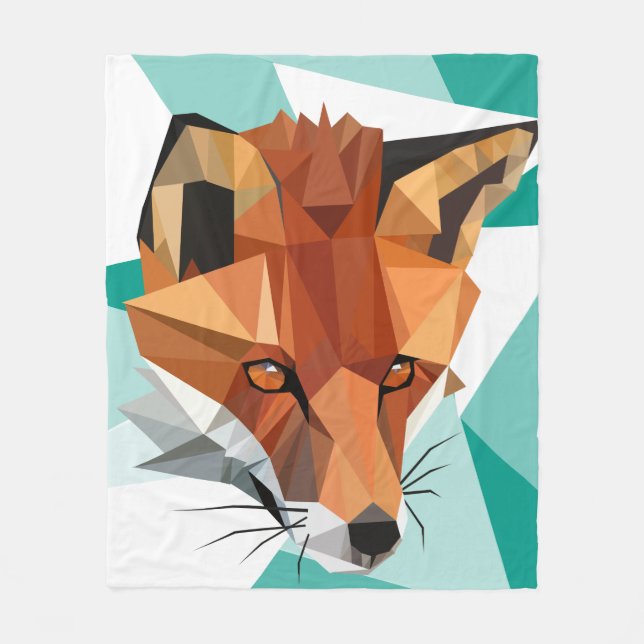 Couverture Polaire Polygon Red Fox personnalisé (Devant)