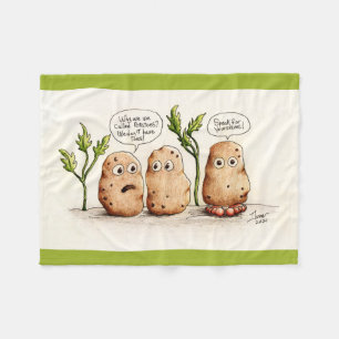 Couverture Polaire Pommes de terre amusantes