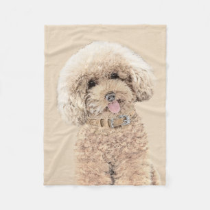 Couverture Polaire Poodle Miniature Toy Apricot Crème Chien Brown Art