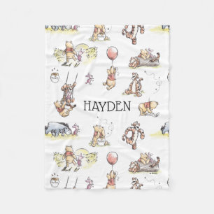 Couverture Polaire Pooh & Friends Classic Watercolor Motif