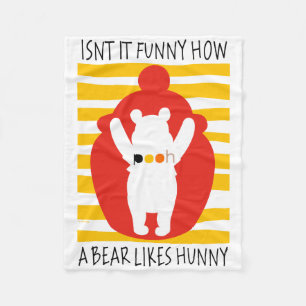 Couverture Polaire Pooh N'est-ce pas drôle comment un ours aime le