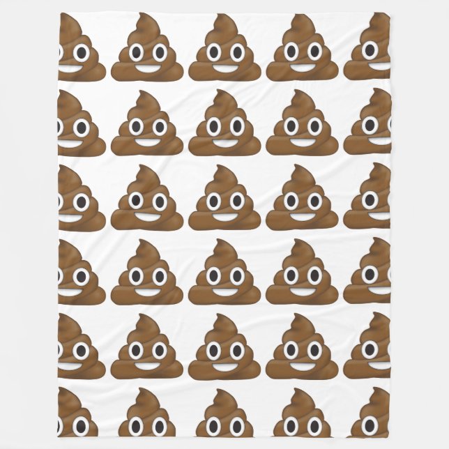 Couverture Polaire Poop émoji (Devant)