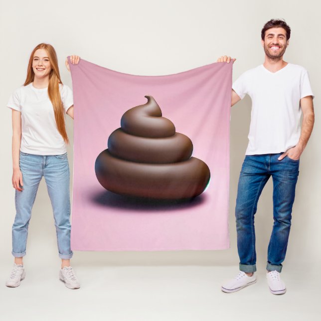 Couverture Polaire Poop Emoji (En situation)