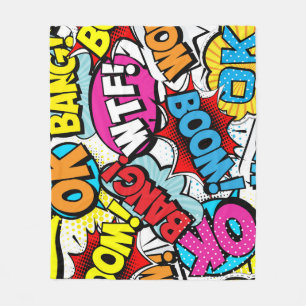 Couverture Polaire Pop Art Comic : Retro Motif sans couture